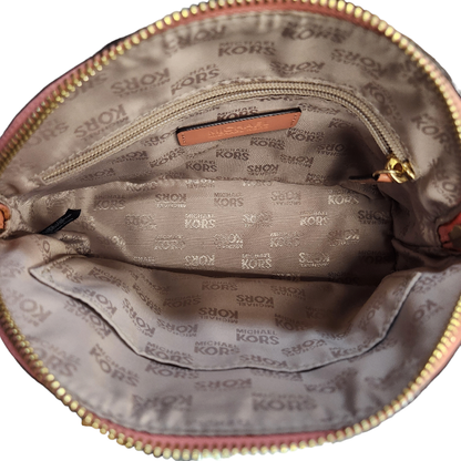 MICHAEL KORS マイケルコース ショルダーバッグ レディース エナメル 無地 斜め掛け ゴールドチェーン ピンク 35T8GY3C2A 中古 T1