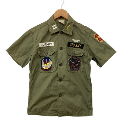 TOYS McCOY トイズマッコイ ワッペン ワークシャツ/ミリタリーシャツ 半袖 サイズ14 メンズ 中古 D4
