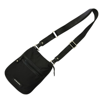 DIESEL ディーゼル ショルダーバッグ ユニセックス ナイロン レザー サコッシュ ブラック 中古 T1