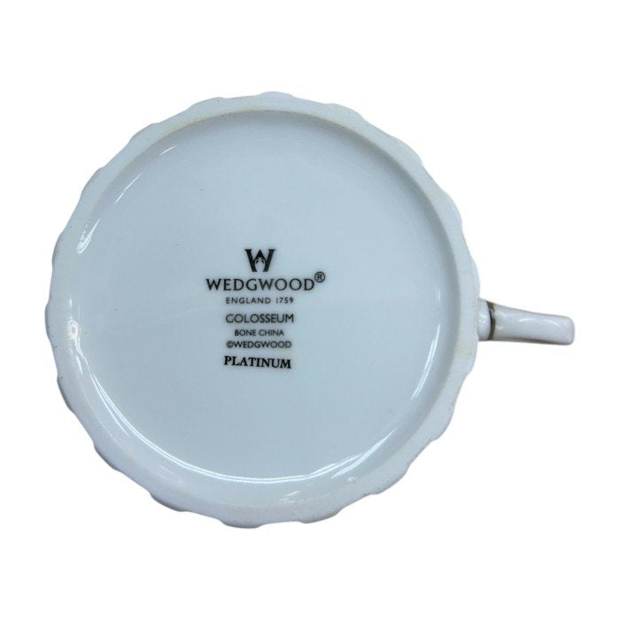 WEDGWOOD コロシアムプラチナ カップ＆ソーサー ウェッジウッド 洋食器 ブランド ホワイト 中古 W４
