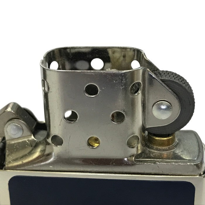 Zippo ジッポー オイルライター ロゴプレート 喫煙具 U.S.A製 ブルー/レッド/シルバー 中古 T1