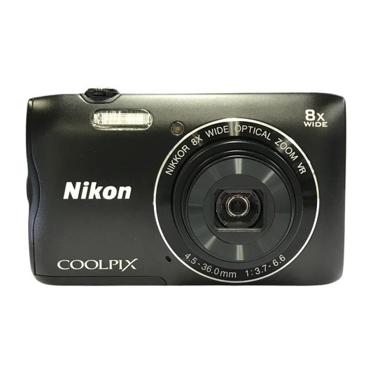 Nikon COOLPIX デジタルカメラ ブラック 光学8倍ズーム SDXC A300BK 中古 T1