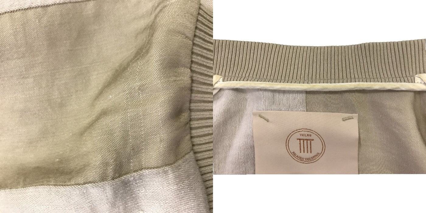 TELA9 テラ 麻混 ブルゾン アウター 秋 春 薄目 レディース 中古 KW1