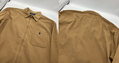 POLO RALPH LAUREN ポロラルフローレン コーデュロイ スイングトップシャツ サイズM メンズ 中古 D4