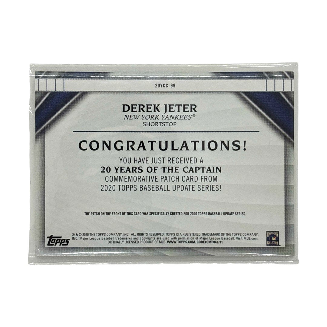 TOPPS MLBカード UPDATE SERIES 20 YEARS OF THE CAPTAIN DEREK JETER NEW YORK YANKEES #20YCC-99 中古 IT1