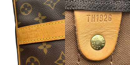 LOUIS VUITTON ルイヴィトン モノグラム キーポル バンドリエール 50 ボストンバッグ M41416 鞄 旅行 ブランド 鍵付 大きい ショルダー 中古 W４