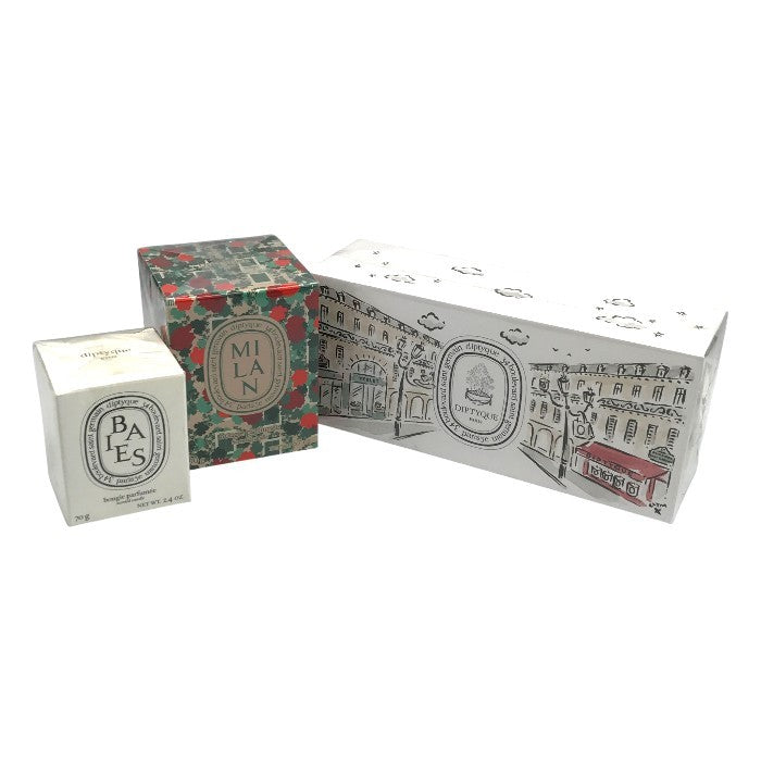 DIPTYQUE ディプティック フレグランス キャンドルセット Cafe/Chantilly/Biscuti/Baies/Milan 限定品 アロマ ろうそく 中古 T1