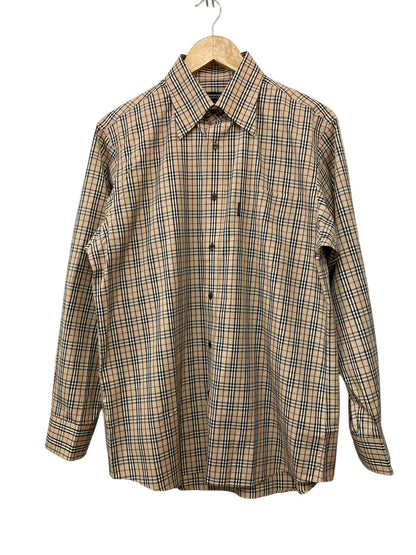 BURBERRY BLACK LABEL バーバリー ブラックレーベル ノバチェック 長袖シャツ サイズ3 メンズ BMW90-902 中古 D4