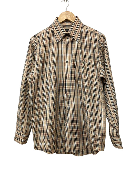BURBERRY BLACK LABEL バーバリー ブラックレーベル ノバチェック 長袖シャツ サイズ3 メンズ BMW90-902 中古 D4