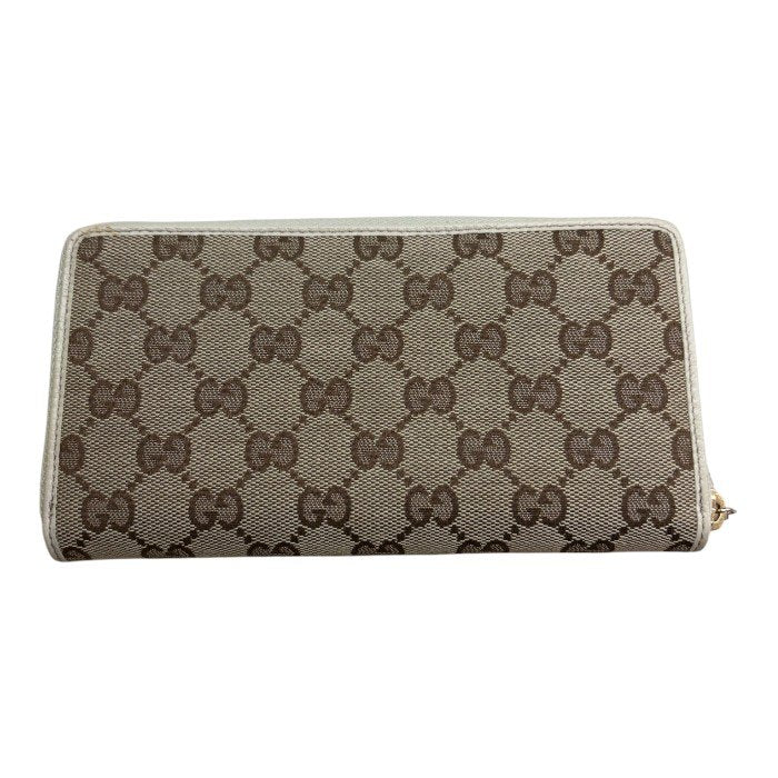 GUCCI グッチ GGキャンバス ラウンドファスナー 長財布 112724 ブランド レディース おしゃれ カード入れ 小銭入れ 中古 W４