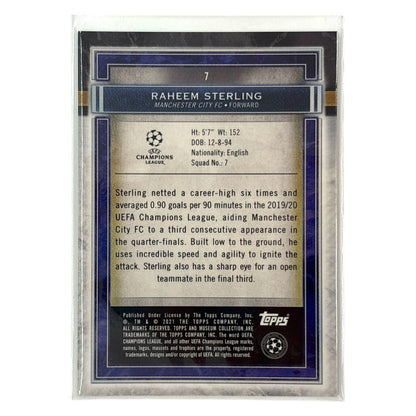 TOPPS サッカーカード MUSEUM COLLECTION RAHEEM STERLING MANCHESTER CITY 02/75 #7 中古 IT1