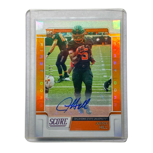 PANINI NFLカード SCORE JUSTICE HILL OKLAHOMA STATE UNIVERSITY 10/10 #399 中古 IT2
