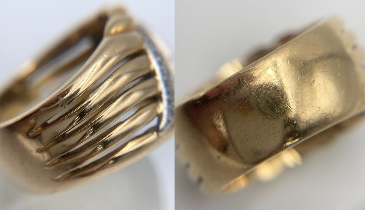 K18/Pt900 コンビ ダイヤ0.12ct リング 13号 中古 D4