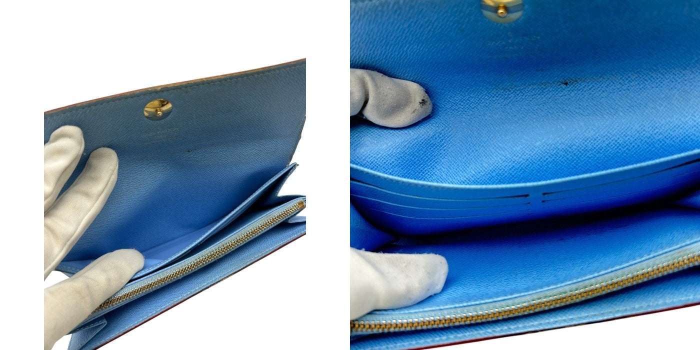 LOUIS VUITTON ルイヴィトン モノグラム・マルチカラー ポルトフォイユ・サラ 二つ折り長財布 ブロンxレザン M93742 レディース メンズ ブランド カードポケット 小銭入れ 廃盤 中古 W４