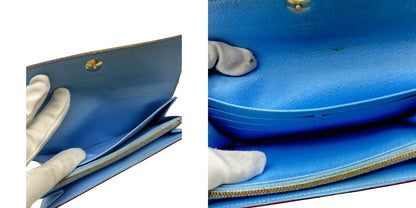 LOUIS VUITTON ルイヴィトン モノグラム・マルチカラー ポルトフォイユ・サラ 二つ折り長財布 ブロンxレザン M93742 レディース メンズ ブランド カードポケット 小銭入れ 廃盤 中古 W４