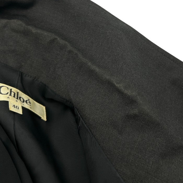 Chloe クロエ ダブルブレスト ジャケット 40 レディース アウター 裾プリーツ 中古 W４