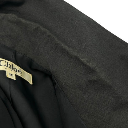 Chloe クロエ ダブルブレスト ジャケット 40 レディース アウター 裾プリーツ 中古 W４