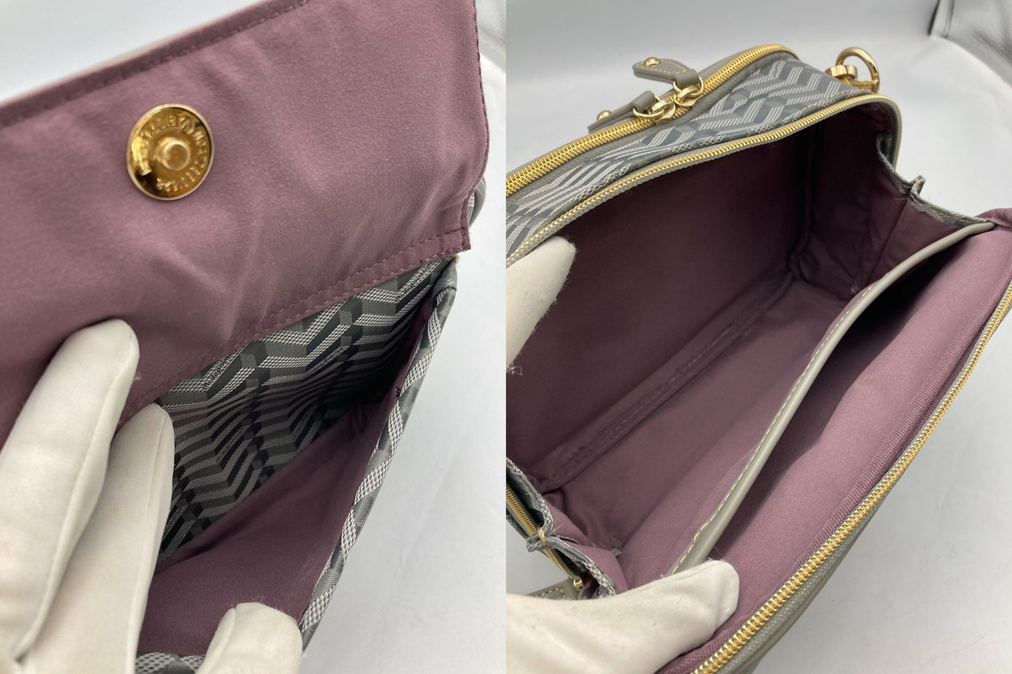 modaprincipe モーダプリンチペ ヘリンボーン柄 2WAY バッグ 中古 D4