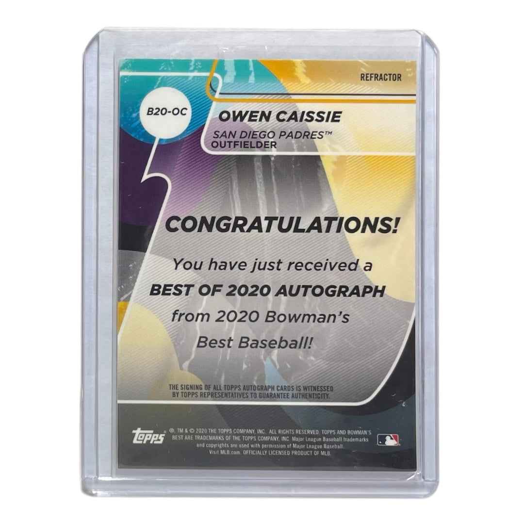 TOPPS MLBカード BOWMAN'S BEST OWEN CAISSIE SAN DIEGO PADRES #B20-OC 中古 IT2