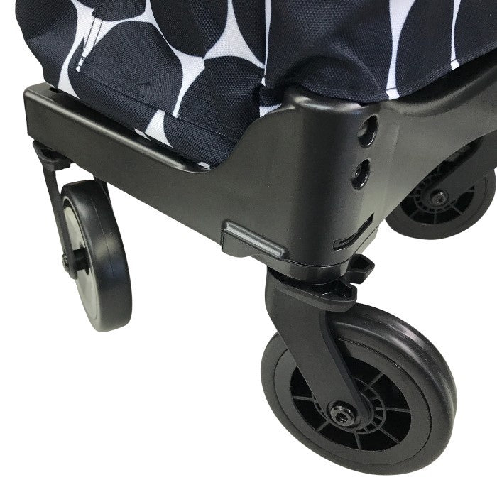 GRANMARIE[グランマリー] ショッピングカート ブレーキ付き 4輪 横押し 後ろ引き 2way 保冷 保温 買い物 保冷バッグ GM-124STDOTBK ドットブラック 中古 Y1