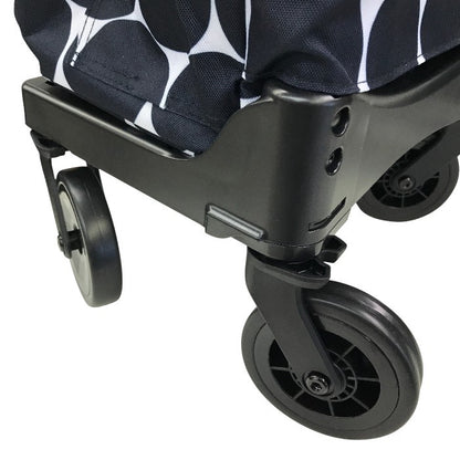 GRANMARIE[グランマリー] ショッピングカート ブレーキ付き 4輪 横押し 後ろ引き 2way 保冷 保温 買い物 保冷バッグ GM-124STDOTBK ドットブラック 中古 Y1