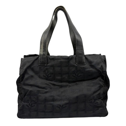 CHANEL シャネル ニュートラベルライン MM トートバッグ ナイロン レザー ブラック バッグ ブランド 鞄 A4 レディース 中古 W1