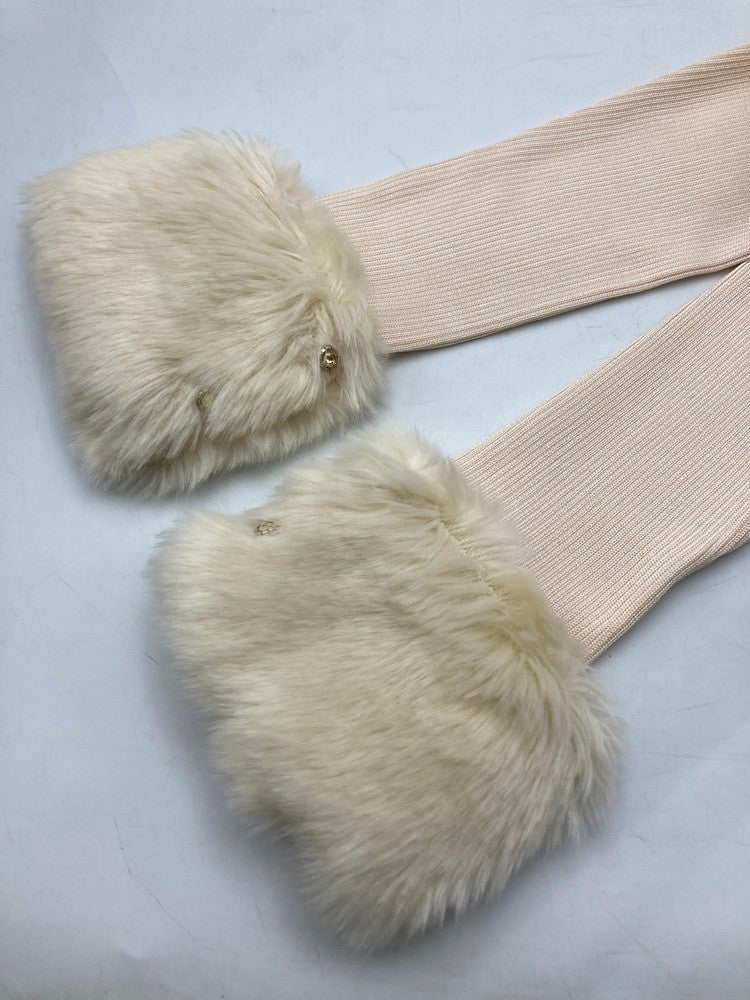 TOCCA トッカ エコファー付き ボレロ カーディガン 488445 サイズXS アイボリーピンク 中古 D4