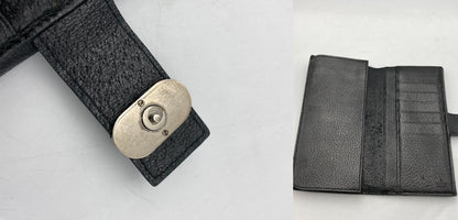 GUCCI グッチ キャンバスレザー Wホック 2つ折り長財布 035 0416 2109 中古 D4