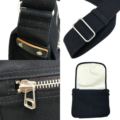 PORTER GIRL ポーター ガール NAKED ネイキッド ショルダーバッグ M レディース キャンバス 斜め掛け メッセンジャー ネイビー 667-19472 中古 T1