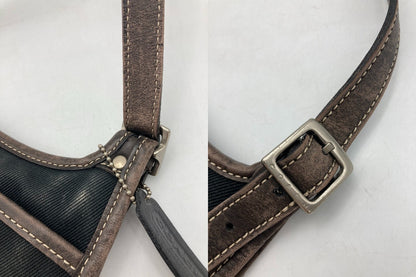 COACH コーチ USA製 キャンバス×レザー ショルダーバッグ 8114 中古 D4