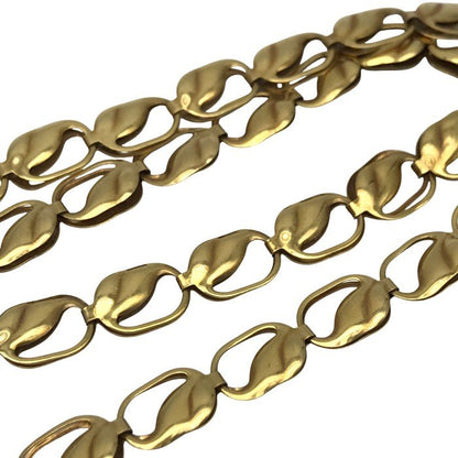 K18 ネックレスチェーン レディース リーフデザインチェーン ゴールド 40cm 中古 T1