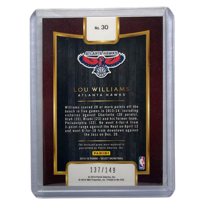 PANINI NBAカード SELECT LOU WILLIAMS ATLANTA HAWKS /149 #30 中古 IT2