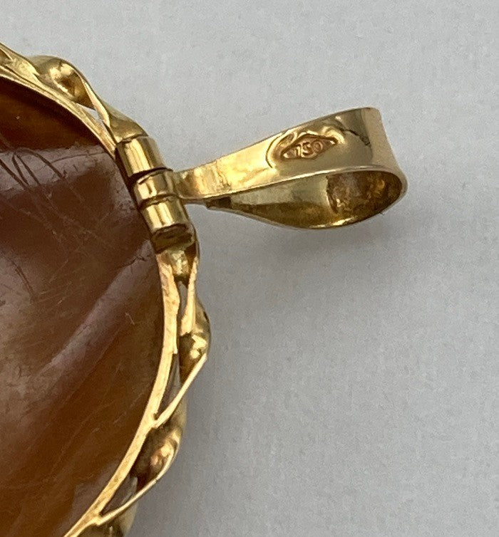 K18 カメオ ブローチ/ペンダントトップ 中古 D4