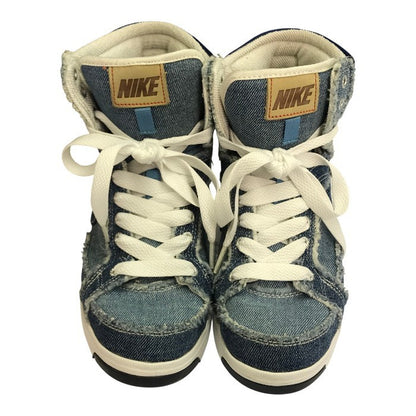 NIKE ナイキ エア トゥループ2 スニーカー レディース ミッドカット デニム ダンス 軽量 ブルー 23.0cm 441839-400 中古 T1
