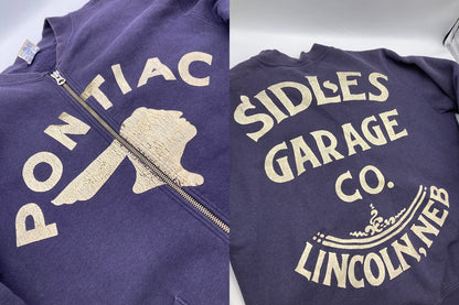BOOTLEGGERS REUNION ブートレガーズ リユニオン PONTIAC ジップアップ スウェット ネイビー サイズM メンズ 中古 D4