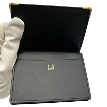 dunhill ダンヒル レザー カードケース 名刺入れ 本革 メンズ ブランド ミニ コンパクト 中古 W４