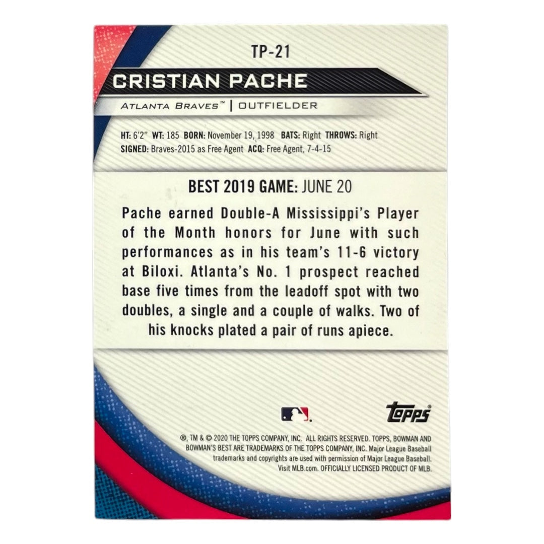 TOPPS MLBカード BOWMAN'S BEST CRISTIAN PACHE ATLANTA BRAVES /150 #TP-21 中古 IT2