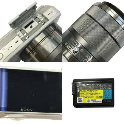 SONY α アルファ デジタル一眼カメラ ズームレンズキット E 18-55mm F3.5-5.6 OSS ホワイト ミラーレス チルト可動式液晶 NEX-3K-W 中古 T1