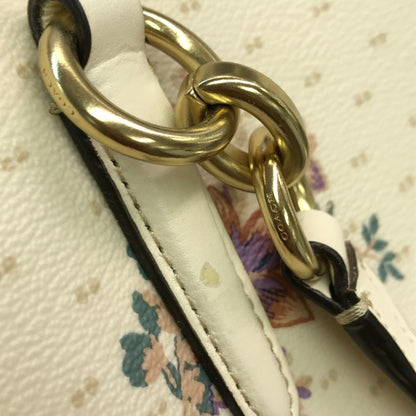 COACH コーチ ハンドバッグ レディース 2way 斜め掛け ショルダー 花柄 フラワー アイボリー F31419 中古 T1