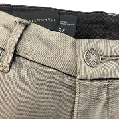ARMANI EXCHANGE アルマーニ エクスチェンジ スキニー JAMBE ETROIT 27 パンツ ボトムス レディース ズボン グレー デニム ジーンズ 中古 W４