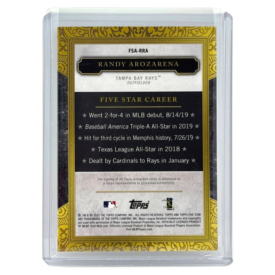 TOPPS MLBカード FIVE STAR RANDY AROZARENA TAMPA BAY RAYS #FSA-RRA 中古 IT1