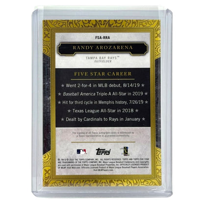 TOPPS MLBカード FIVE STAR RANDY AROZARENA TAMPA BAY RAYS #FSA-RRA 中古 IT1