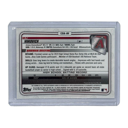 TOPPS MLBカード BOWMAN CHROME 1ST AJ VUKOVICH ARIZONA DIAMONDBACKS /150 #CDA-AV 中古 IT1