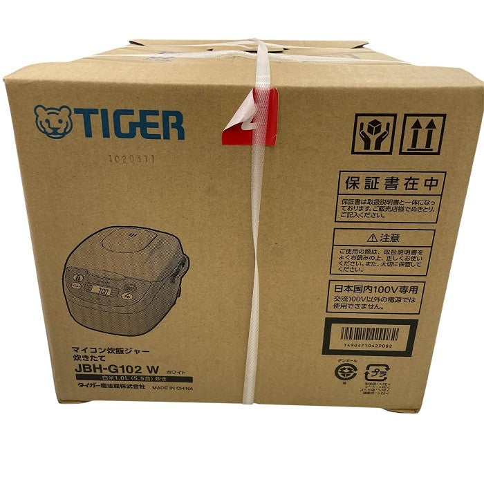 タイガー マイコン炊飯ジャー（5.5合炊き） ホワイトTIGER 炊きたて JBH-G102W 中古 炊飯器 一人暮らし キッチン家電 調理家電 R1
