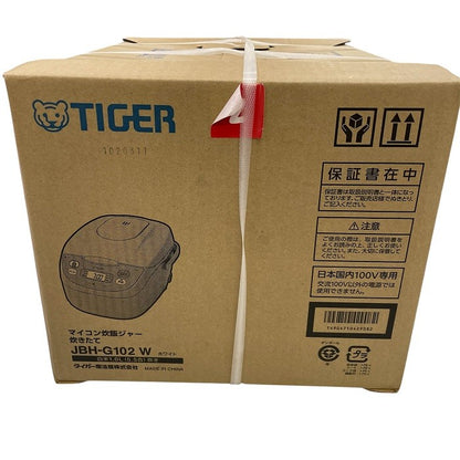 タイガー マイコン炊飯ジャー（5.5合炊き） ホワイトTIGER 炊きたて JBH-G102W 中古 炊飯器 一人暮らし キッチン家電 調理家電 R1