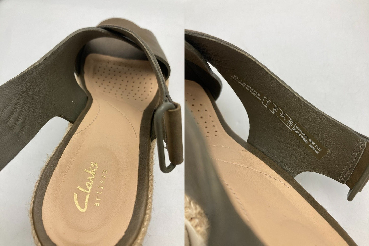 Clarks クラークス パームグロウ ウェッジソール サンダル サイズ22cm レディース 中古 D4