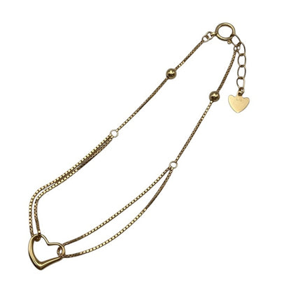 K18 ハートモチーフ ブレスレット 中古 D4