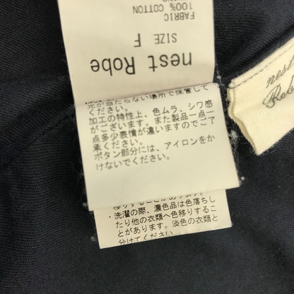 nest Robe ネストローブ トレンチコート レディース コットン ロング丈 ヴィンテージ加工 裏地あり ネイビー フリーサイズ 01191-1086 中古 T1