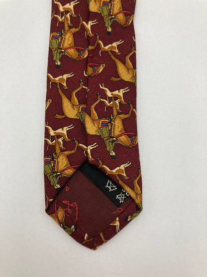 Salvatore Ferragamo サルヴァトーレ フェラガモ 馬柄 乗馬 ネクタイ 中古 D4