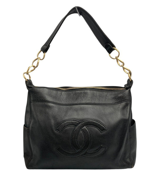 CHANEL シャネル キャビアスキン ココマーク ワンショルダーバッグ 中古 D4
